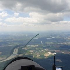 Flugwegposition um 11:53:25: Aufgenommen in der Nähe von Neuburg-Schrobenhausen, Deutschland in 1490 Meter